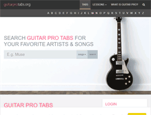 Tablet Screenshot of guitarprotabs.org